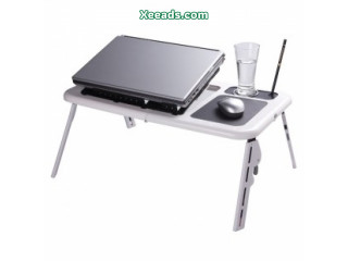 E Table Portable Foldable Laptop Table Cooling Fan