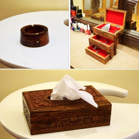 pack-of-3-wooden-handicraft-items-jewellery-box-tralli-ashtray-tissue-box-big-0