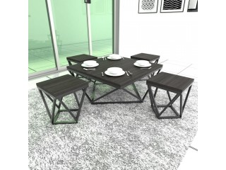 Center Table with 4 Stools Dinning Table Set