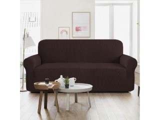 Seven Seater Jersey Sofa Cover - Dark Brown