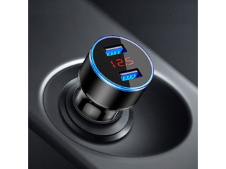 Dual USB Car Charger 3.1A 2 Ports LCD Display