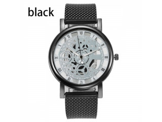 Hollow Out Quartz Watch Stainless Steel Mesh