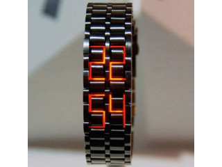 Full Metal Digital Lava Wrist Watch Iron Metal Watch