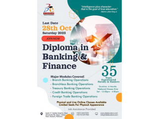 DIPLOMA IN BANKING AND FINANCE Major Modules Covered: