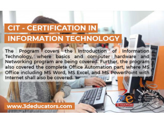 CIT - Certification In Information Technology In Pakistan Live/Online