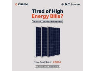 Canadian Solar Panels Available at Zarea Limited