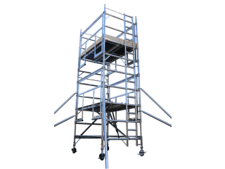 Scaffolding tower for maintenance and construction