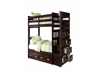 3 Bed Kids Bunk Bed With Stairs And 05 Storage Drawers