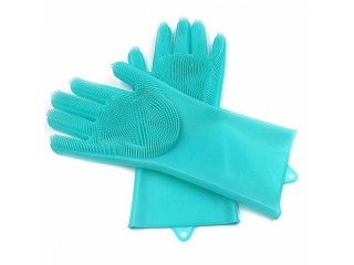 Magic Silicone Dish Washing Gloves 1 pair